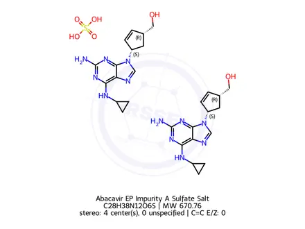Chemical structure of Abacavir EP Impurity A Sulfate Salt
