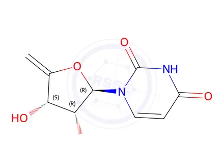 Chemical structure of Uridine, 4',5'-didehydro-5'-deoxy-