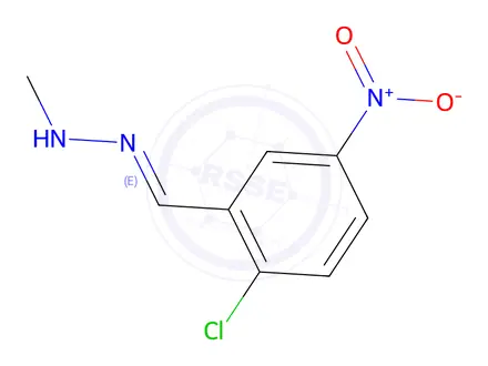 Chemical structure of 1-[(2-Chloro-5-nitrophenyl)methylidene]-2-methylhydrazine