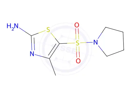 Chemical structure of 4-Methyl-5-(pyrrolidin-1-ylsulfonyl)thiazol-2-amine