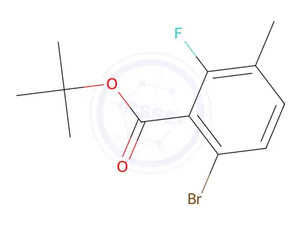 Chemical structure of tert-Butyl 6-bromo-2-fluoro-3-methylbenzoate