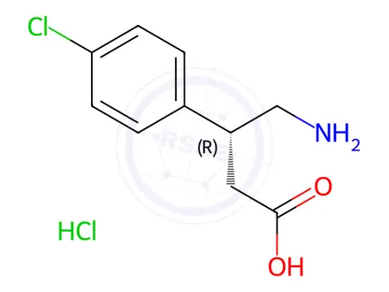 Chemical structure of (R)-Baclofen (hydrochloride)
