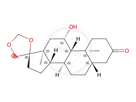 Chemical structure of 21-Di[methylenebis(oxy)] 5α-dihydrocortisol