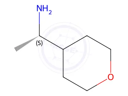 Chemical structure of (S)-1-(tetrahydro-2H-pyran-4-yl)ethanamine