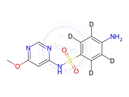 Chemical structure of Sulfamonomethoxine-d4