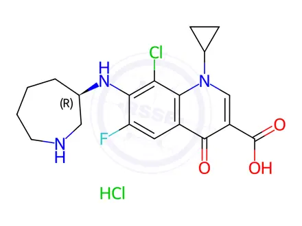 Chemical structure of Besifloxacin Impurity F (HCl Salt)