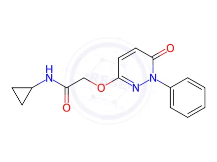 Chemical structure of N-Cyclopropyl-2-[(6-oxo-1-phenyl-1,6-dihydropyridazin-3-yl)oxy]acetamide