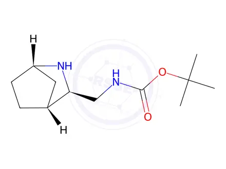 Chemical structure of Tert-butyl (((1S,3R,4R)-2-azabicyclo[2.2.1]Heptan-3-yl)methyl)carbamate