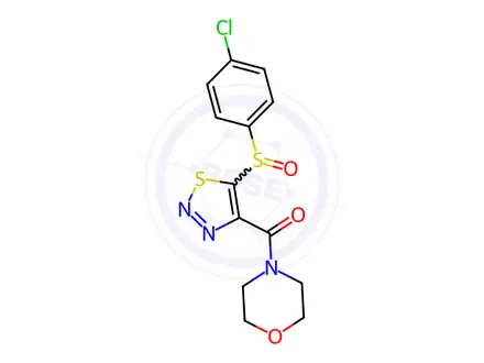 Chemical structure of {5-[(4-chlorophenyl)sulfinyl]-1,2,3-thiadiazol-4-yl}(morpholino)methanone