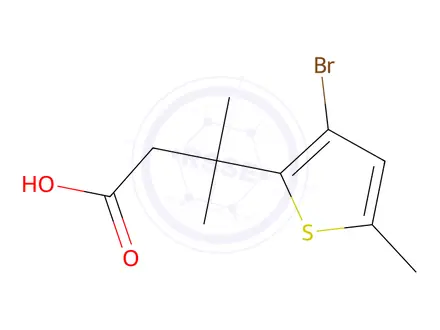 Chemical structure of 3-(3-Bromo-5-methylthiophen-2-yl)-3-methylbutanoic acid