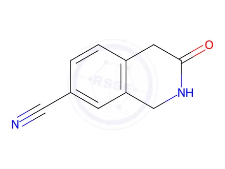 Chemical structure of 3-Oxo-2,4-dihydro-1H-isoquinoline-7-carbonitrile