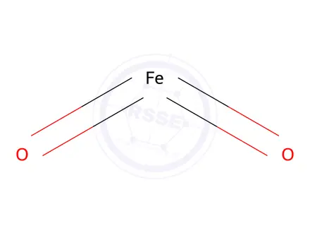 Chemical structure of Iron Oxide