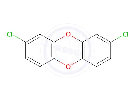 Chemical structure of 2,8-dichlorodibenzo-p-dioxin