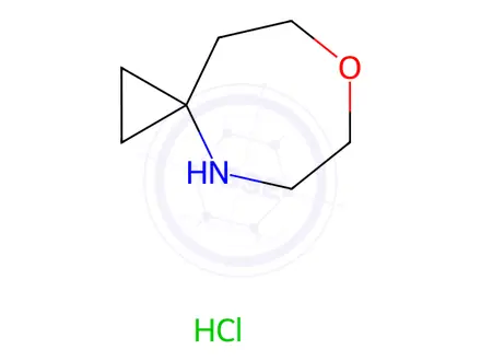 Chemical structure of 7-Oxa-4-azaspiro[2.6]nonane, hydrochloride (1:1)