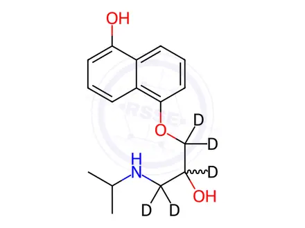 Chemical structure of 5-Hydroxy Propranolol-d5