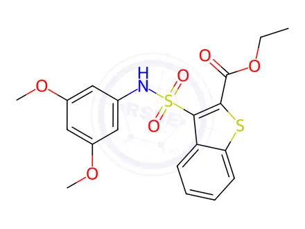Chemical structure of Ethyl 3-(N-(3,5-dimethoxyphenyl)sulfamoyl)benzo[b]thiophene-2-carboxylate