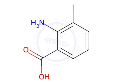 Chemical structure of 2-amino-3-methylbenzoic acid