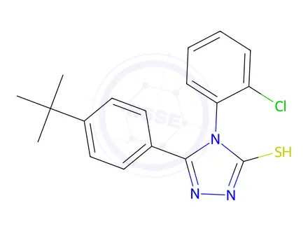 Chemical structure of 5-(4-Tert-butylphenyl)-4-(2-chlorophenyl)-4H-1,2,4-triazole-3-thiol