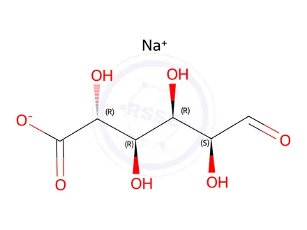 Chemical structure of L-glucuronic acid, sodium salt