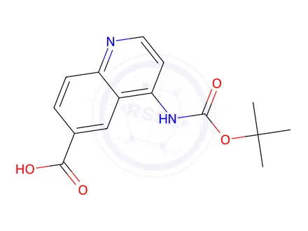 Chemical structure of 4-(tert-butoxycarbonylaMino)quinoline-6-carboxylic acid