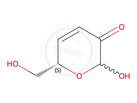 Chemical structure of (6S)-2-Hydroxy-6-(hydroxymethyl)-2H-pyran-3(6H)-one