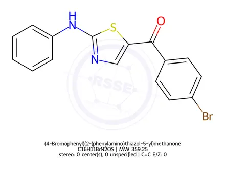 Chemical structure of (4-Bromophenyl)(2-(phenylamino)thiazol-5-yl)methanone