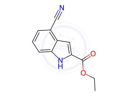 Chemical structure of Ethyl 4-cyano-1H-indole-2-carboxylate