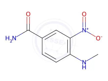 Chemical structure of 4-(Methylamino)-3-nitrobenzamide