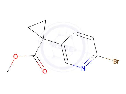 Chemical structure of METHYL 1-(6-BROMOPYRIDIN-3-YL)CYCLOPROPANECARBOXYLATE