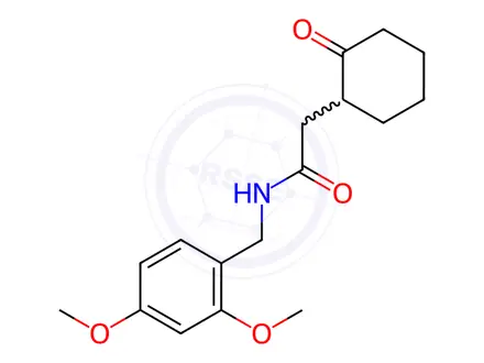 Chemical structure of N-(2,4-Dimethoxybenzyl)-2-(2-oxocyclohexyl)acetamide