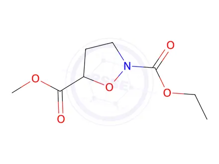 Chemical structure of 2,5-Isoxazolidinedicarboxylic acid 2-ethyl 5-methyl ester