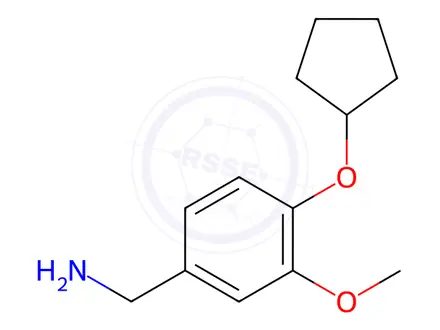 Chemical structure of [4-(cyclopentoxy)-3-methoxy-phenyl]methanamine