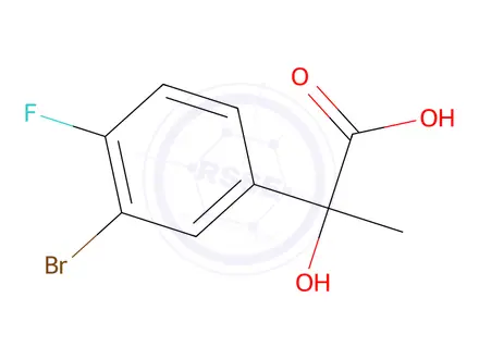Chemical structure of 2-(3-Bromo-4-fluorophenyl)-2-hydroxypropanoic acid