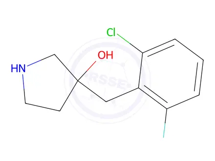 Chemical structure of 3-(2-Chloro-6-fluorobenzyl)pyrrolidin-3-ol