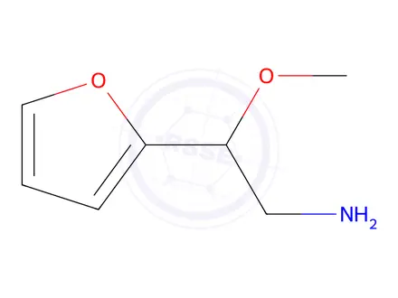 Chemical structure of 2-(furan-2-yl)-2-methoxyethan-1-amine
