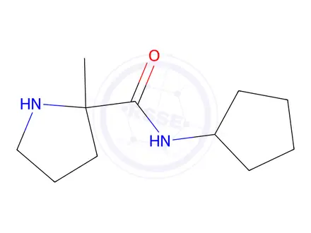 Chemical structure of N-cyclopentyl-2-methylpyrrolidine-2-carboxamide