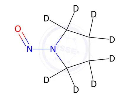 Chemical structure of N-Nitrosopyrrolidine D8