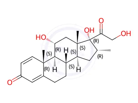 Chemical structure of 11α,17,21-Trihydroxy-16α-methylpregna-1,4-diene-3,20-dione