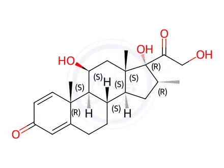 Chemical structure of 16α-Methyl Prednisolone