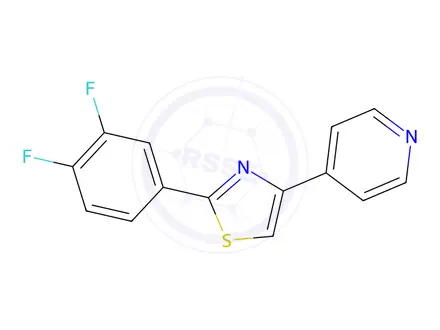 Chemical structure of 1421262-35-2 2-(3,4-Difluorophenyl)-4-(4-pyridyl)thiazole MFCD22683012