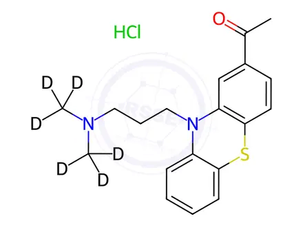 Chemical structure of Acepromazine Hydrochloride-d6