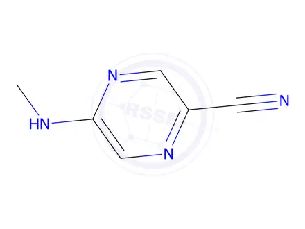 Chemical structure of 5-(Methylamino)pyrazine-2-carbonitrile