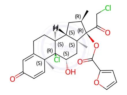 Chemical structure of Mometasone furoate