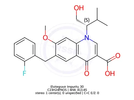 Chemical structure of Elvitegravir Impurity J