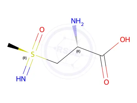 Chemical structure of L-Alanine, 3-[[S(R)]-S-methylsulfonimidoyl]-(9CI)