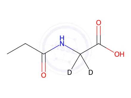 Chemical structure of N-Propionylglycine-2,2-d2