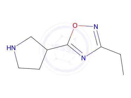 Chemical structure of 3-Ethyl-5-(pyrrolidin-3-yl)-1,2,4-oxadiazole