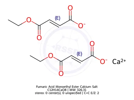 Chemical structure of Fumaric Acid Monoethyl Ester Calcium Salt