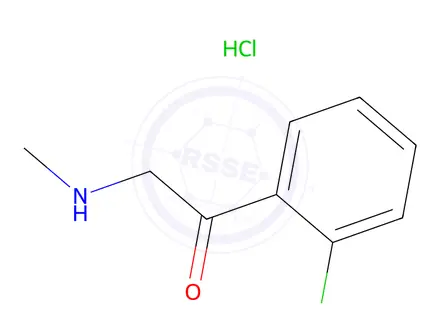 Chemical structure of 1-(2-chlorophenyl)-2-(methylamino)ethan-1-one hydrochloride