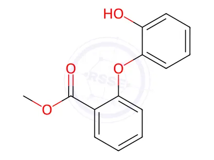 Chemical structure of 2-(2-Hydroxyphenoxy)benzoic acid methyl ester